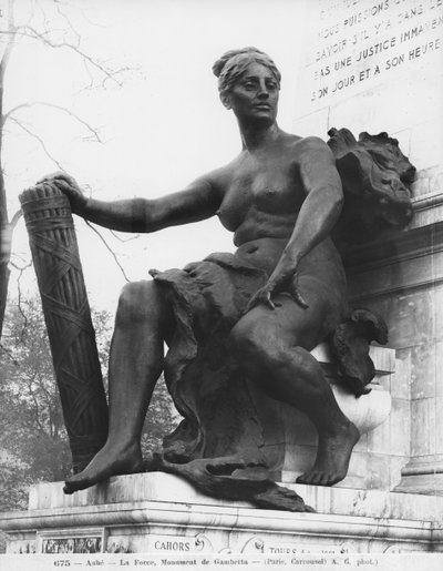 Monument to Leon Gambetta, Force, cour Napoleon, Louvre, 1888 (detail) by Jean Paul Aube